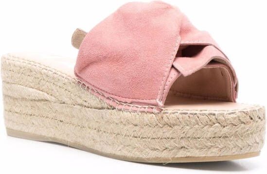 Manebi ruffle open-toe sandals Pink