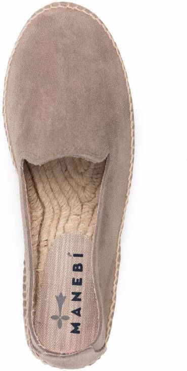 Manebi slip-on espadrille shoes Grey