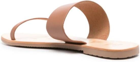 Manebi slip-on leather sandals Brown