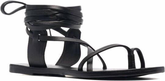 Manebi St. Tropez leather sandals Black
