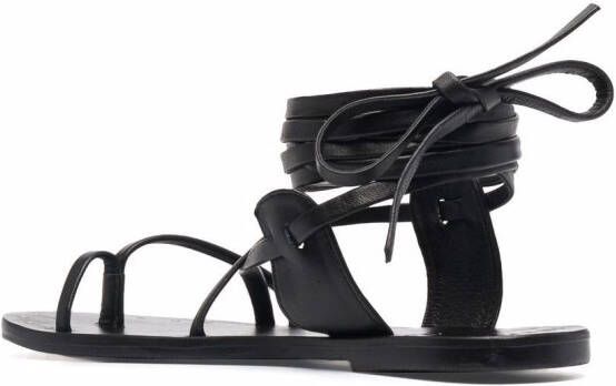 Manebi St. Tropez leather sandals Black