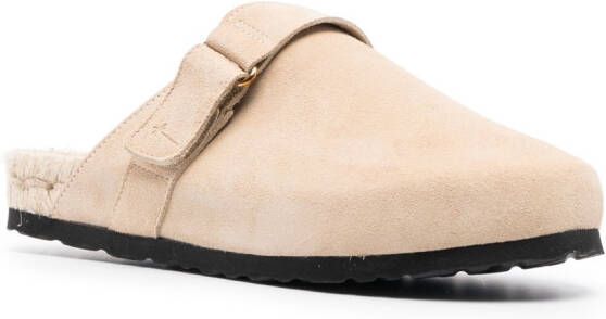 Manebi suede round-toe mules Neutrals