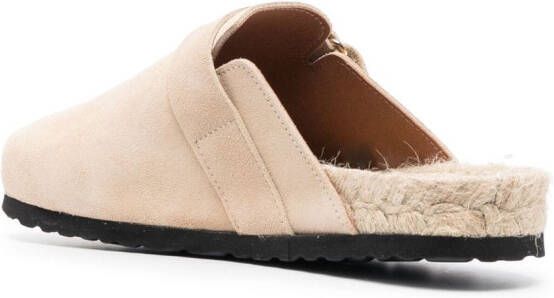 Manebi suede round-toe mules Neutrals