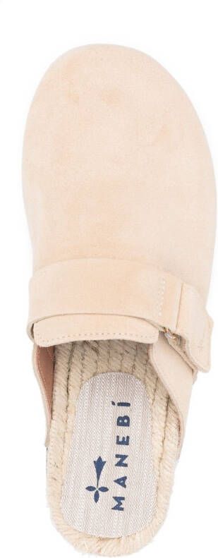 Manebi suede round-toe mules Neutrals