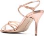 Manolo Blahnik 100mm metallic-effect leather sandals Pink - Thumbnail 3