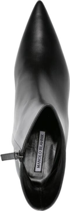 Manolo Blahnik Agnetapla leather ankle boots Black