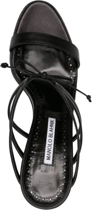 Manolo Blahnik Bomasan 90mm leather mules Black