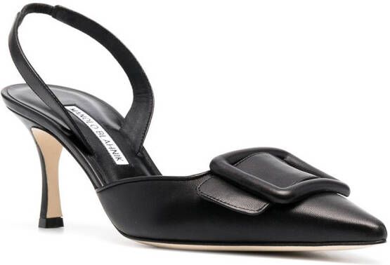 Manolo Blahnik buckle-detail slingback pumps Black