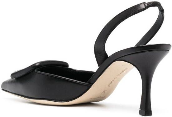 Manolo Blahnik buckle-detail slingback pumps Black