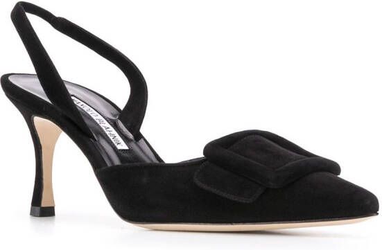 Manolo Blahnik buckle front pumps Black