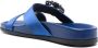 Manolo Blahnik Chilanghi buckled satin slippers Blue - Thumbnail 3