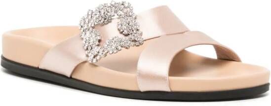 Manolo Blahnik Chilanghi crystal-embellished sandals Pink