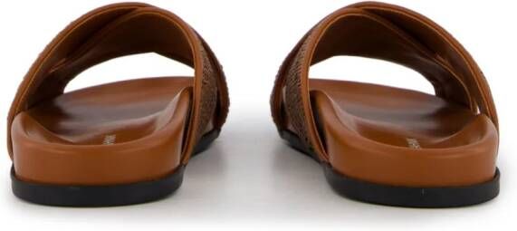 Manolo Blahnik Chiltern crossover-strap sandals Brown