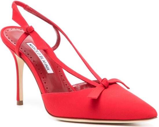 Manolo Blahnik Corintia 90mm slingback pumps Red