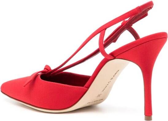 Manolo Blahnik Corintia 90mm slingback pumps Red