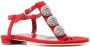 Manolo Blahnik crystal-embellished flat sandals Red - Thumbnail 2