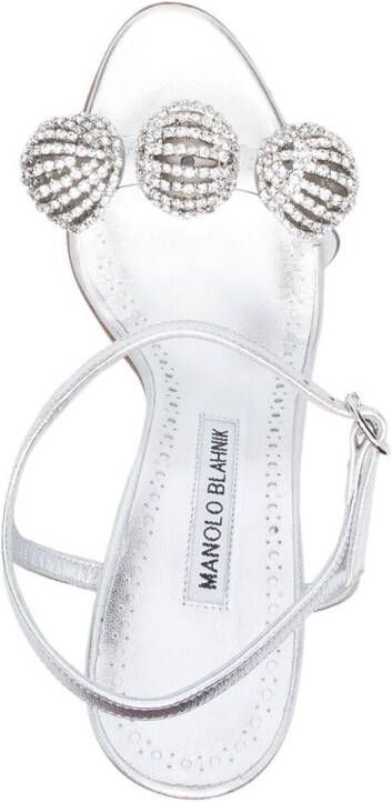 Manolo Blahnik Elhob 105mm sandals Silver