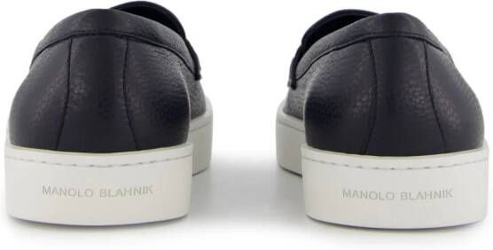 Manolo Blahnik Ellis leather loafers Blue