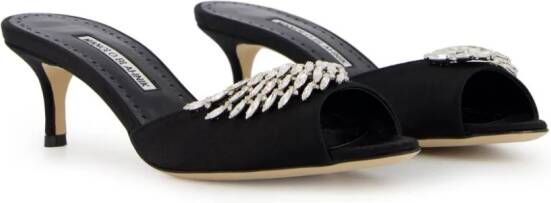 Manolo Blahnik Fabio 50mm crystal-embellished sandals Black