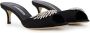 Manolo Blahnik Fabio 50mm crystal-embellished mules Black - Thumbnail 3