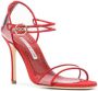Manolo Blahnik Fersen 105mm suede sandals Red - Thumbnail 2
