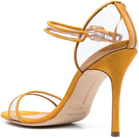 Manolo Blahnik Fersen 105mm suede sandals Yellow
