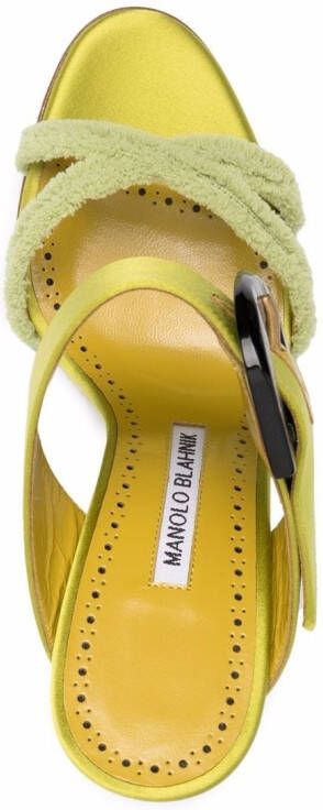 Manolo Blahnik Guey open toe mules Green