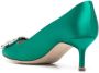 Manolo Blahnik Hangisi 60mm crystal-buckle pumps Green - Thumbnail 3