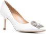 Manolo Blahnik Hangisi 70mm crystal-buckle pumps Neutrals - Thumbnail 2