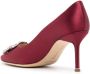 Manolo Blahnik Hangisi 70mm crystal-buckle pumps Red - Thumbnail 3