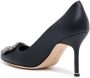 Manolo Blahnik Hangisi 70mm embellished buckle pumps Black - Thumbnail 3