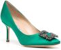 Manolo Blahnik Hangisi 70mm embellished pumps Green - Thumbnail 2