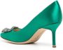 Manolo Blahnik Hangisi 70mm embellished pumps Green - Thumbnail 3