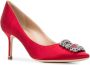 Manolo Blahnik Hangisi 70mm pumps Red - Thumbnail 2