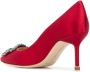 Manolo Blahnik Hangisi 70mm pumps Red - Thumbnail 3