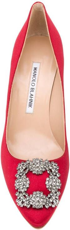 Manolo Blahnik Hangisi 70mm pumps Red