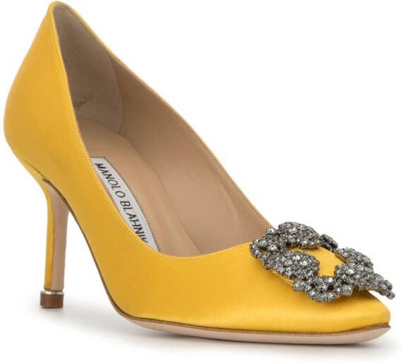 Manolo Blahnik Hangisi 70mm pumps Yellow