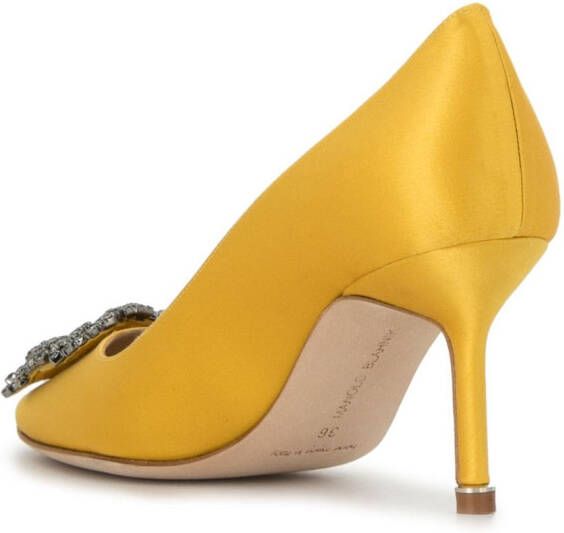 Manolo Blahnik Hangisi 70mm pumps Yellow