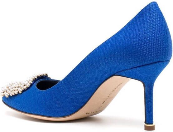 Manolo Blahnik Hangisi 80mm pumps Blue