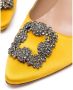 Manolo Blahnik Hangisi 90mm appliqué satin pumps Yellow - Thumbnail 2