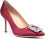 Manolo Blahnik Hangisi 90mm crystal-embellished pumps Red - Thumbnail 2