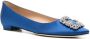 Manolo Blahnik Hangisi buckle-detail ballerina shoes Blue - Thumbnail 2