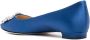 Manolo Blahnik Hangisi buckle-detail ballerina shoes Blue - Thumbnail 3