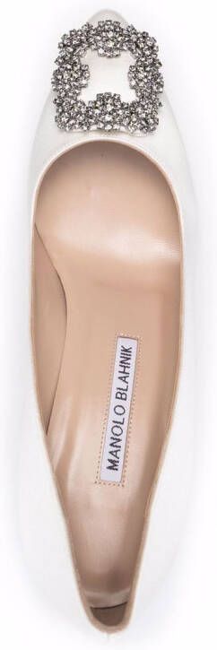 Manolo Blahnik Hangisi buckle-detail pumps Neutrals