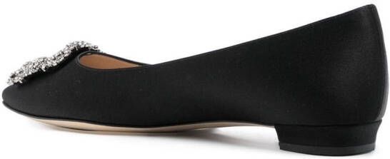 Manolo Blahnik Hangisi flat ballerina shoes Black