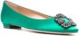 Manolo Blahnik Hangisi flat ballerinas Green - Thumbnail 2