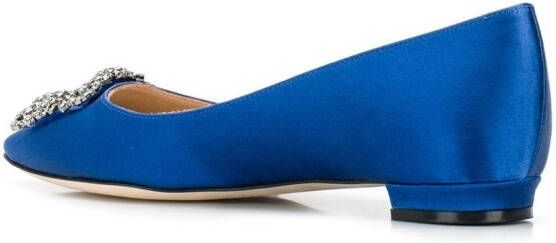 Manolo Blahnik Hangisi heeled ballerina shoes Blue