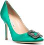 Manolo Blahnik Hangsi 105mm pumps Green - Thumbnail 2