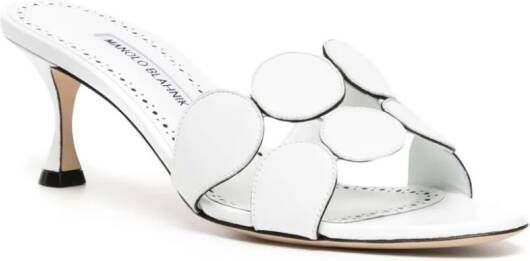 Manolo Blahnik Haribalmu 60mm leather sandals White