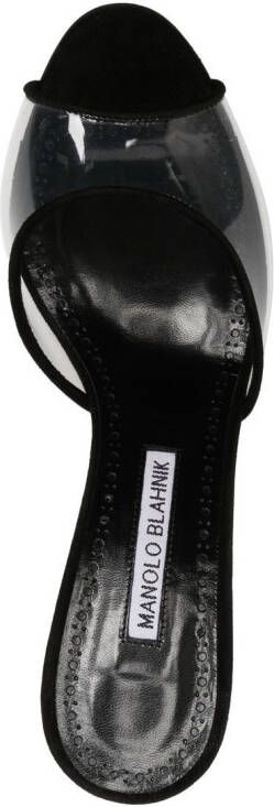 Manolo Blahnik Jadifa transparent heeled 70mm mules Black